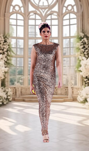 slim fit dress slacks Ariya Sequin Gown main image 0