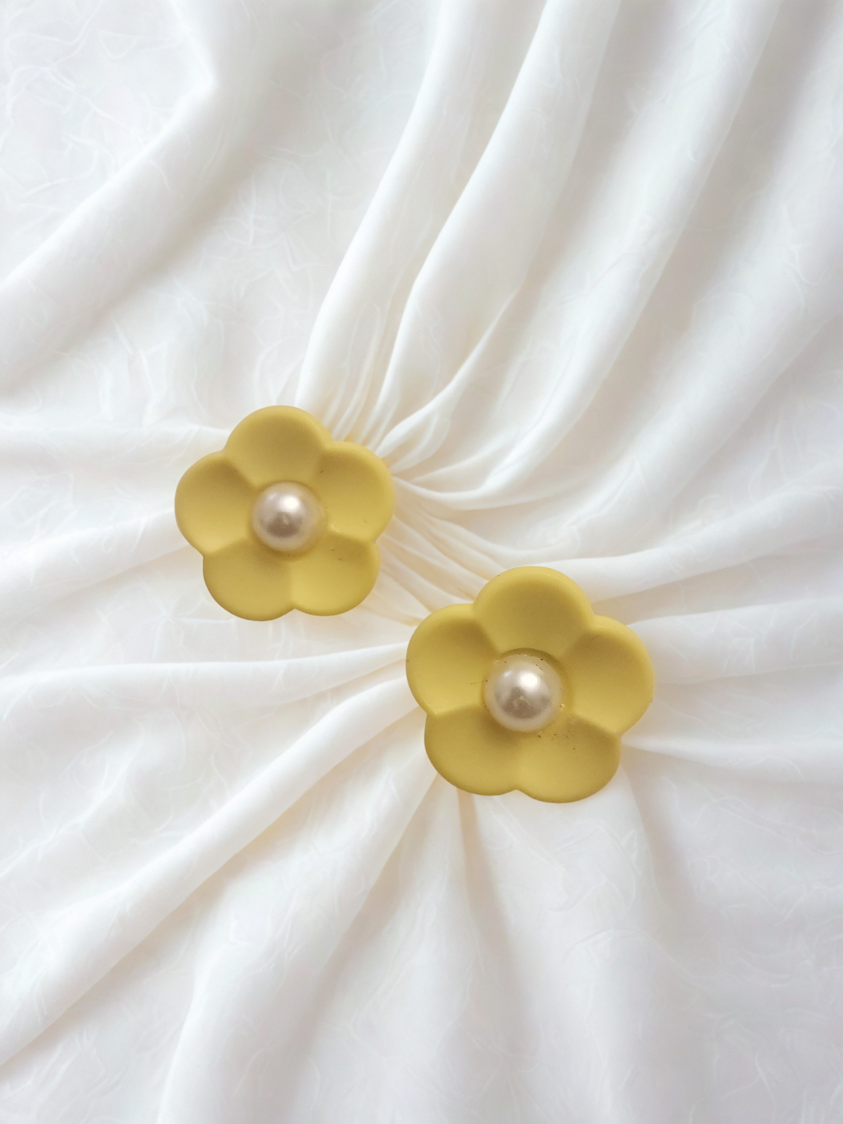 Yellow Flower Earrings