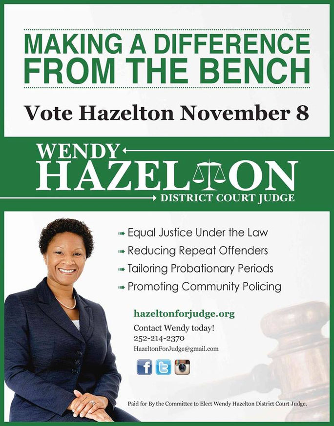 WENDY HAZELTON FOR JUDGE!! LETS MAKE A CHANGE HERE IN gREENVILLE FOR THE BETTER!! NOV,8 2016 IS ONLY