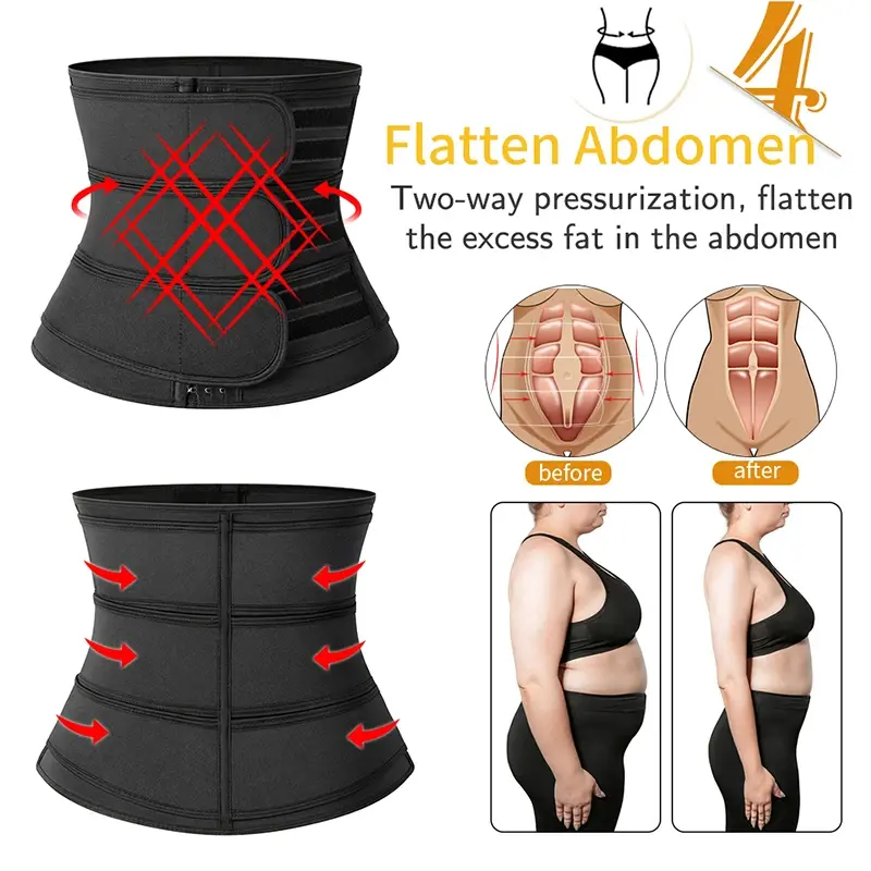 Thumbnail: Neoprene Sweat Body Shaper Waist Trainer Belts Shapewear Girdle Tummy Control Sl