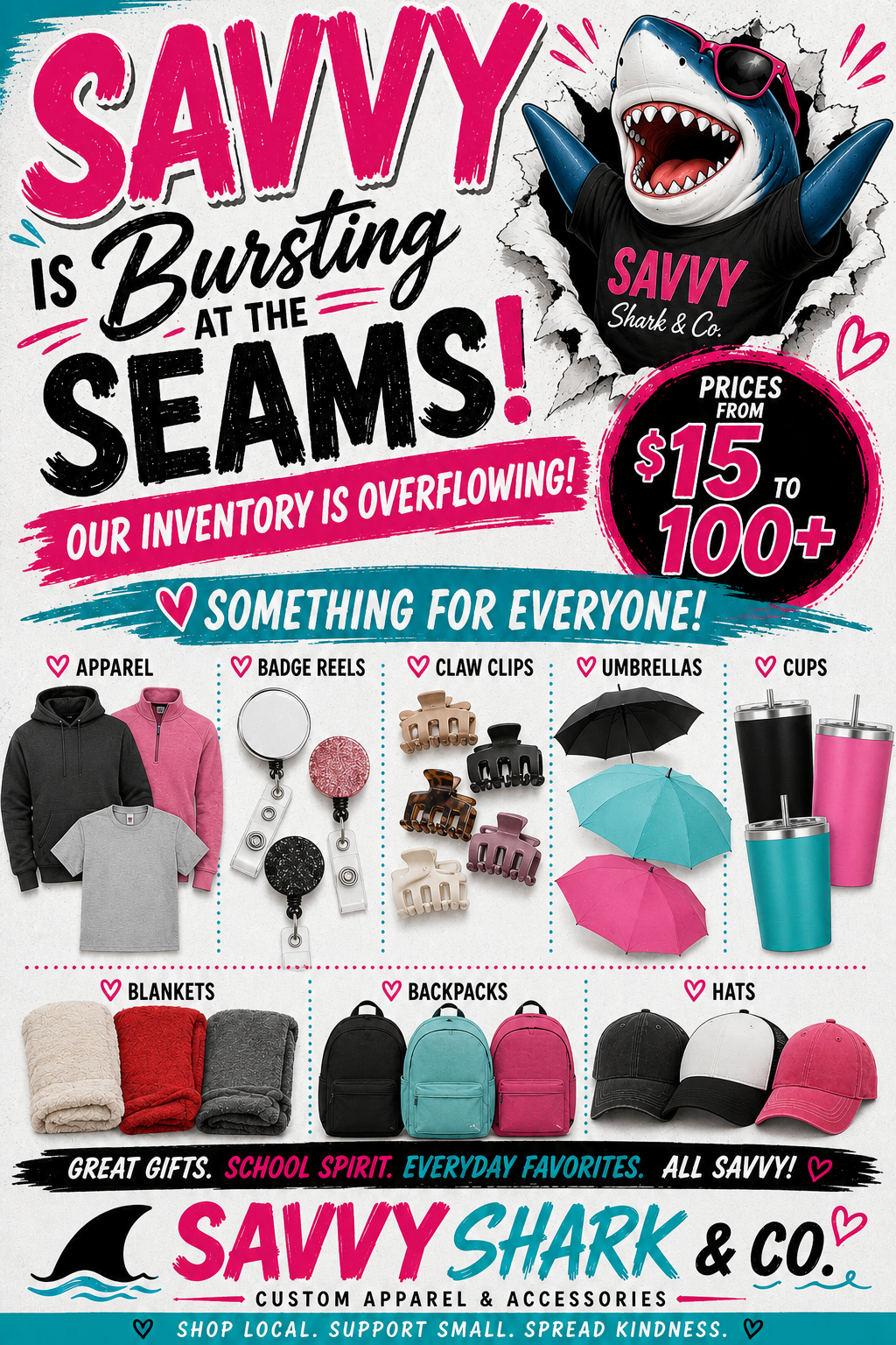 BURSTING WITH INVENTORY