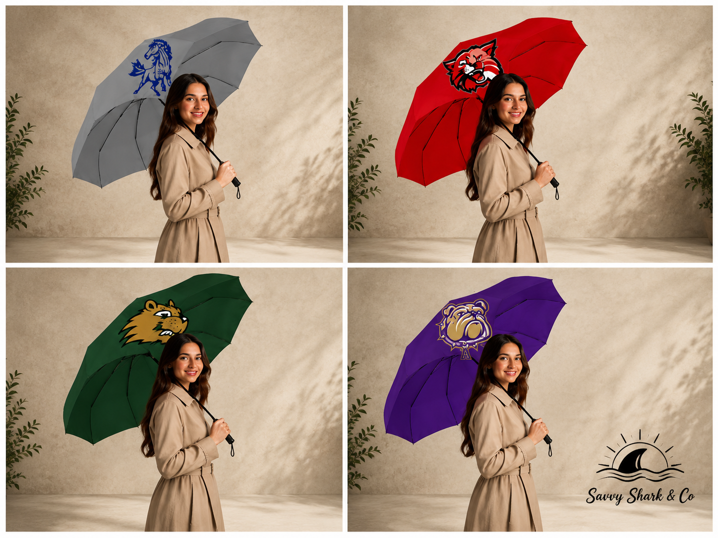 UMBRELLAS WITH SCHOOL MASCOT
