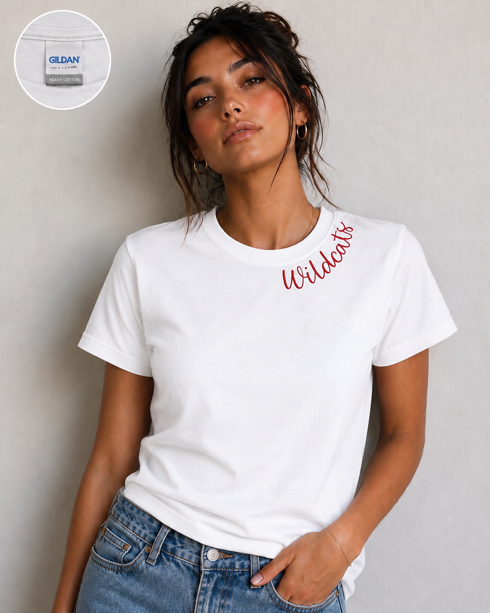 Thumbnail: Ribbed Collar Script WritingW/ Paw on back