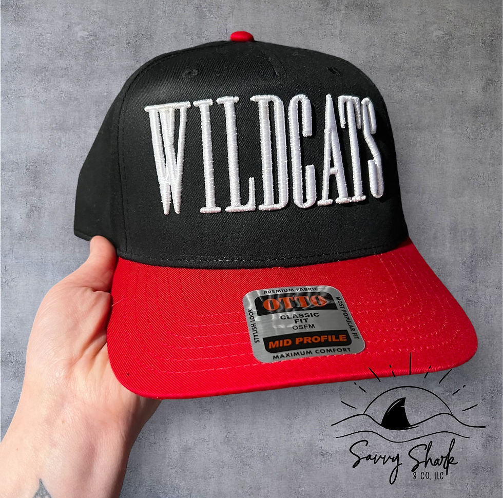 Embroidered Wildcats Black VS Red