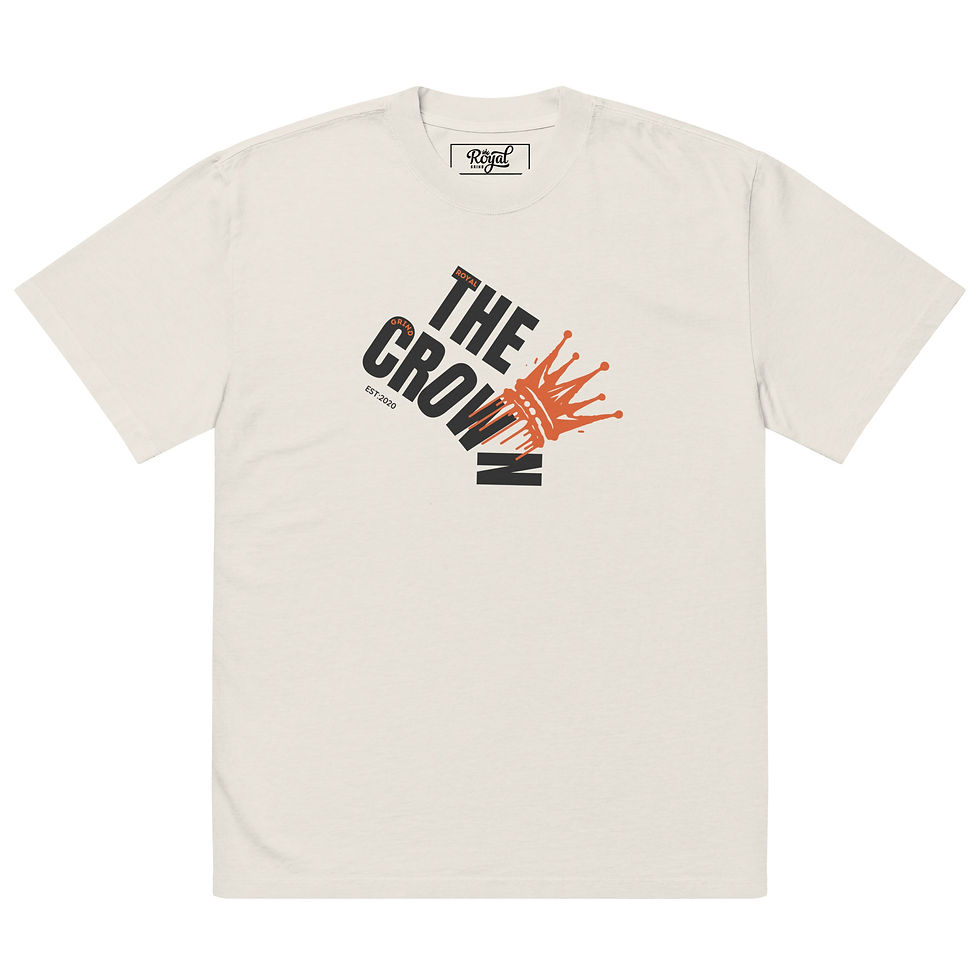 Thumbnail: “The CROWN” Oversized faded t-shirt