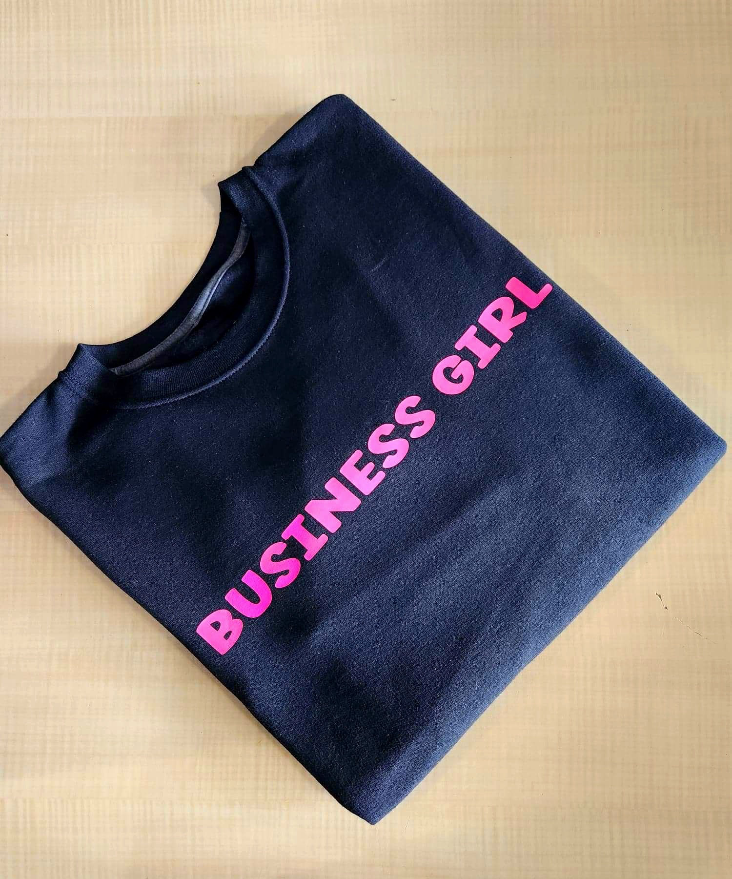 Business Girl Crew Neck Sweat Shirt