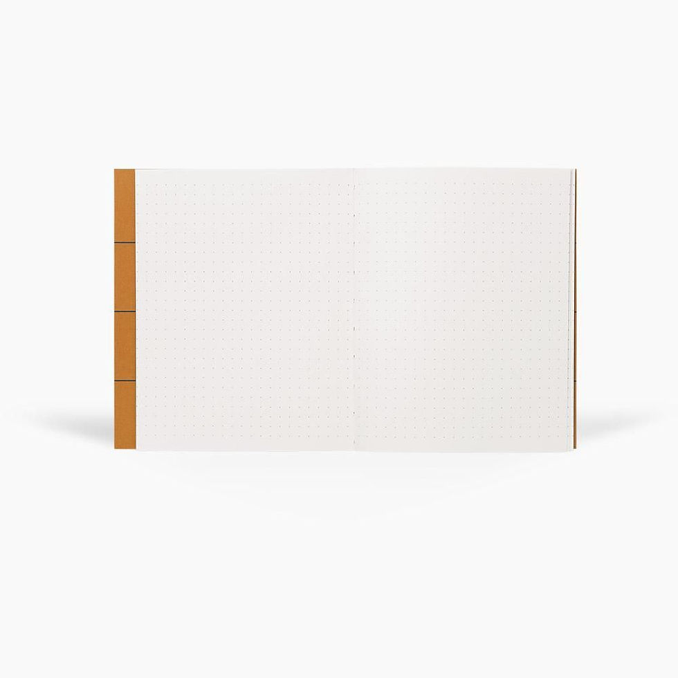 Thumbnail: NOTEM STUDIO 'UMA’ OCHRE & BLUE SQUARE DOTTED SHEETS NOTEBOOK