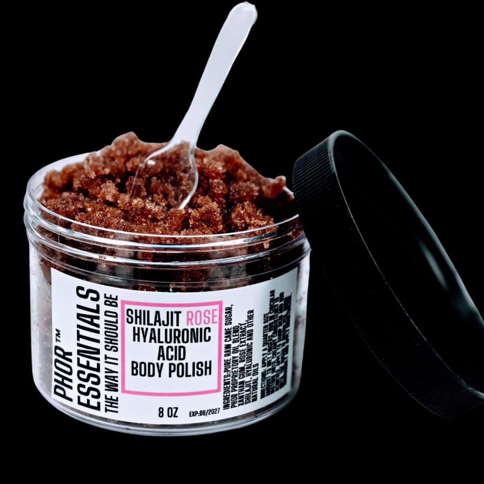 Shilajit Rose Hyaluronic Acid Hydrating Body Polish scrub