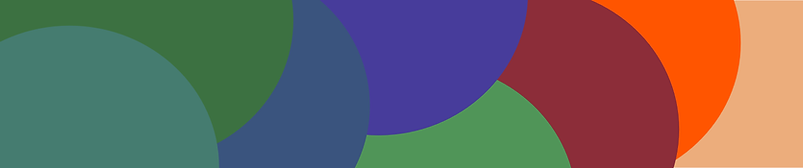 A panel of large overlapping colored spheres.