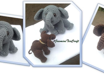 Elephant Free Amigurumi pattern by JasmineteaCraft