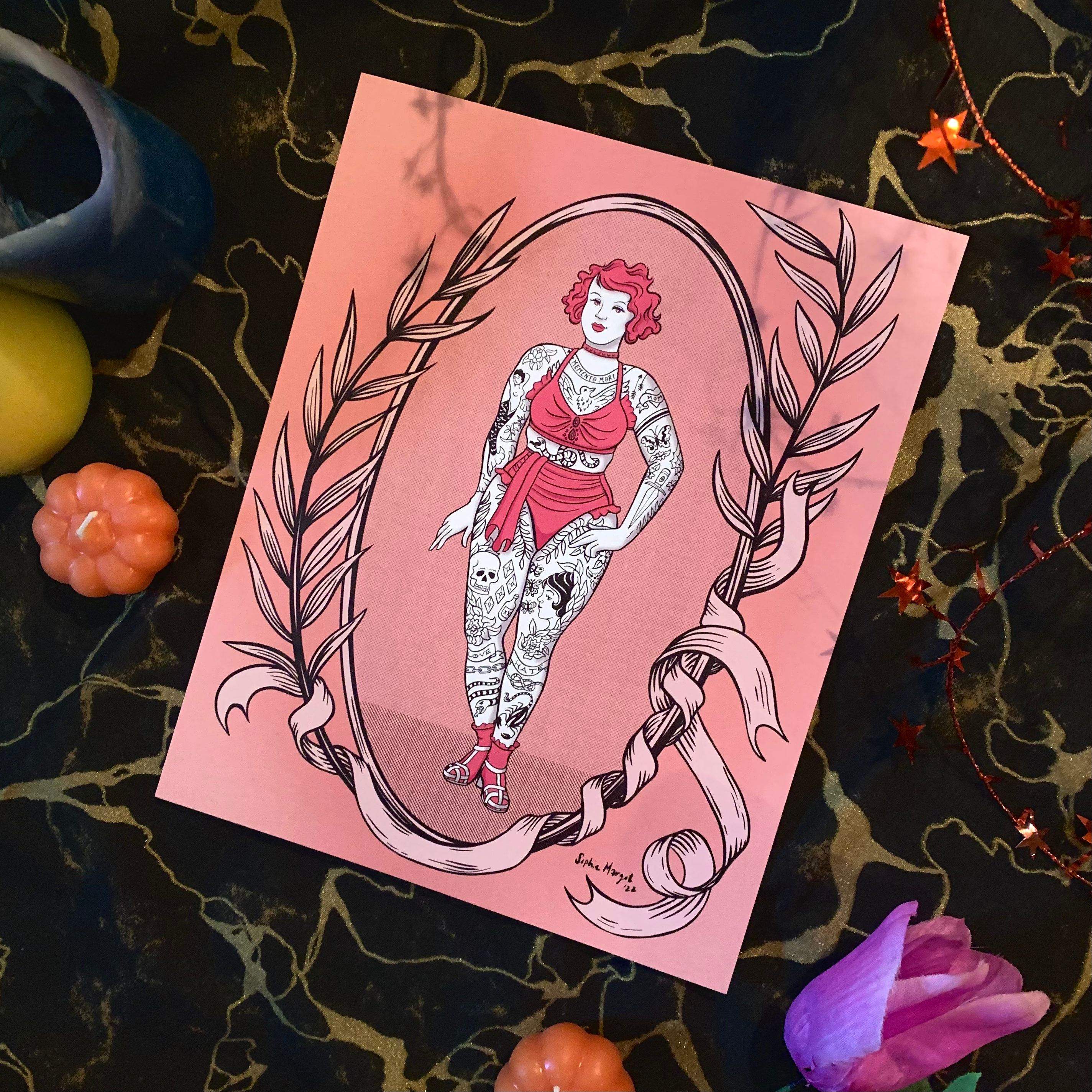 Tattooed Lady Print