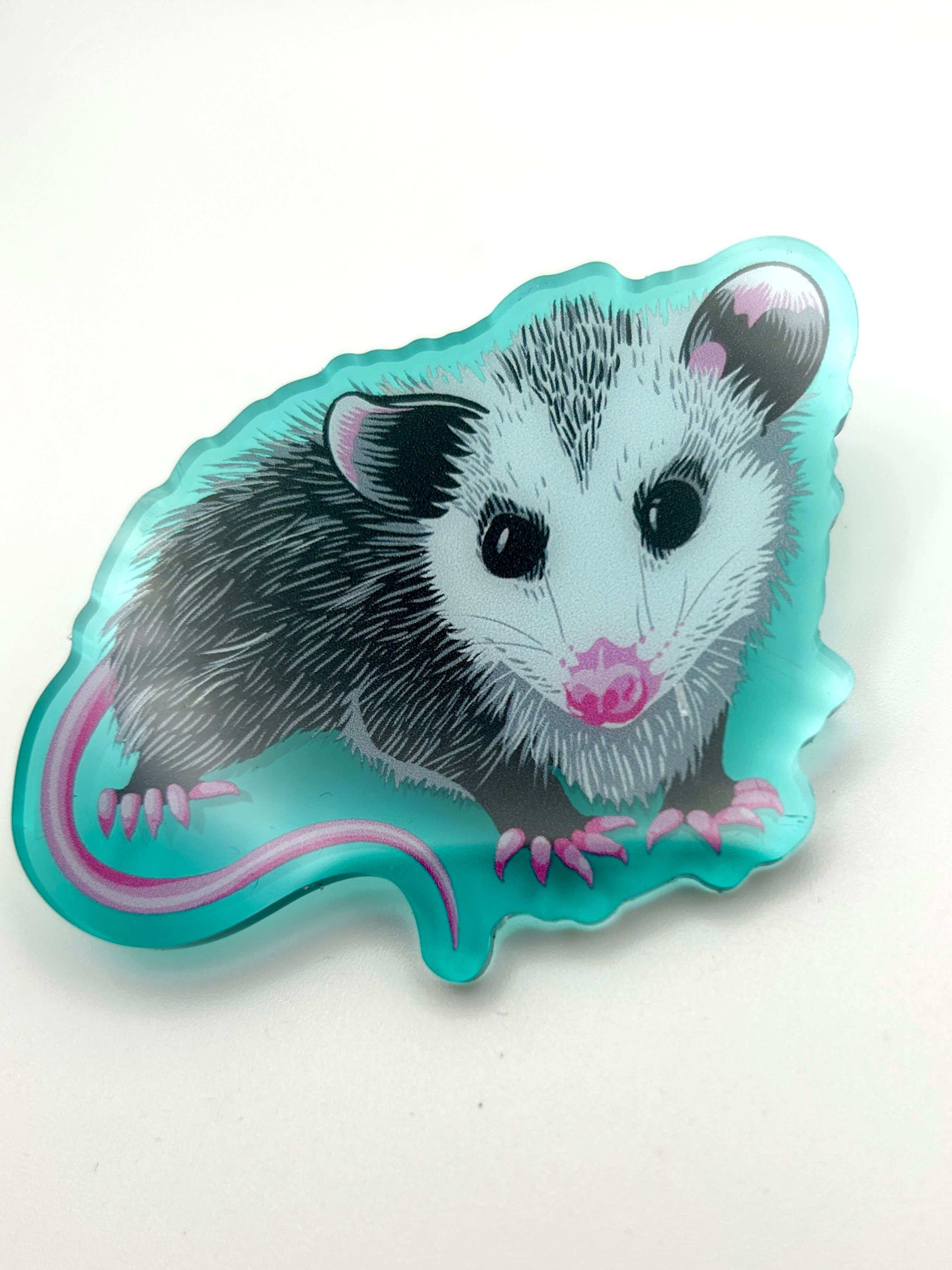 Opossum Acrylic Pin