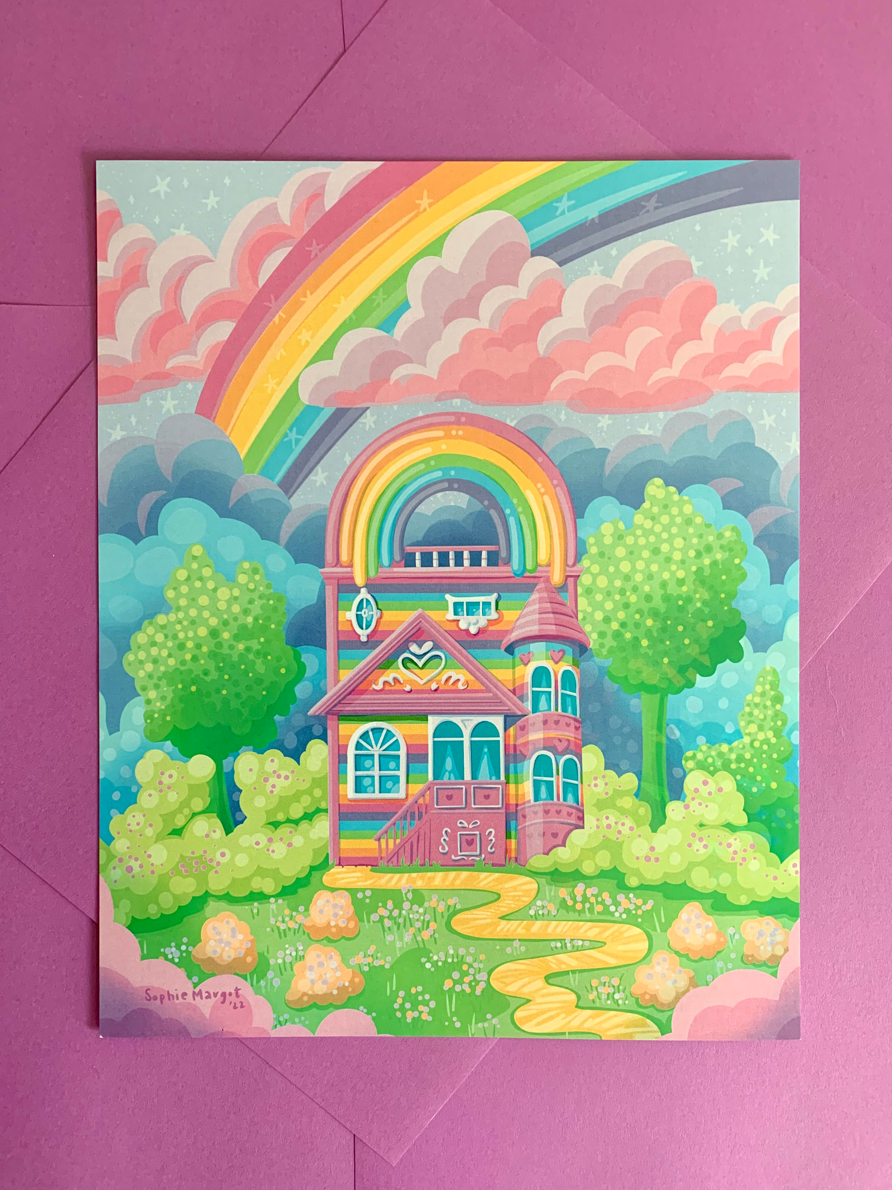 Rainbow Dream House Print