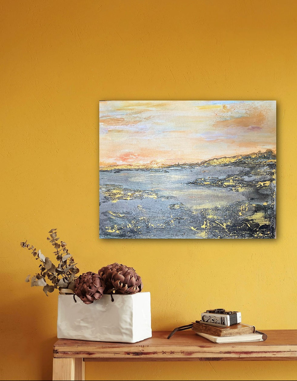 Thumbnail: "SUNSET" Size 18X14”  Medium: acrylic on canvas / UNFRAMED