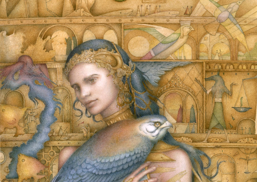 Carolin Leary Prinn, Carolin Prinn, The Islands of Niljora, figurative art, figurative painting, imaginative realism, fantastical realism, surreal painting, surreal art, new contemporary, fantasy artist, figurative artist, symbolic art, symbolism, mythology art, fantasy art, fairytale art, magical world, magic, painting, watercolour painting, mystical art