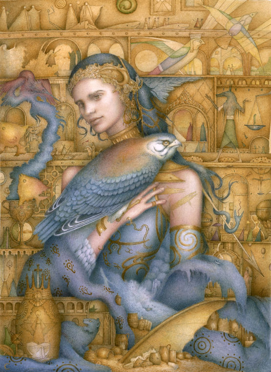 Carolin Leary Prinn, Carolin Prinn, The Islands of Niljora, figurative art, figurative painting, imaginative realism, fantastical realism, surreal painting, surreal art, new contemporary, fantasy artist, figurative artist, symbolic art, symbolism, mythology art, fantasy art, fairytale art, magical world, magic, painting, watercolour painting, mystical art