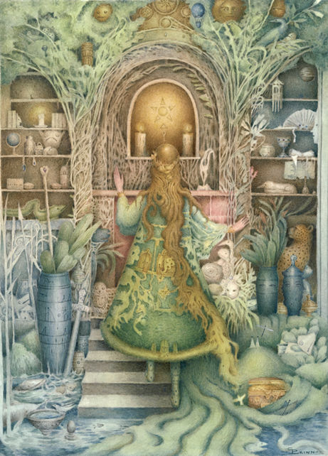 Carolin Leary Prinn, Carolin Prinn, The Islands of Niljora, figurative art, figurative painting, imaginative realism, fantastical realism, surreal painting, surreal art, contemporary artist, new contemporary art, realist painter, fantasy artist, figurative artist, symbolic art, symbolism, mythology art, fantasy art, fairytale art, magical world, magic, painting, watercolour painting, IBA