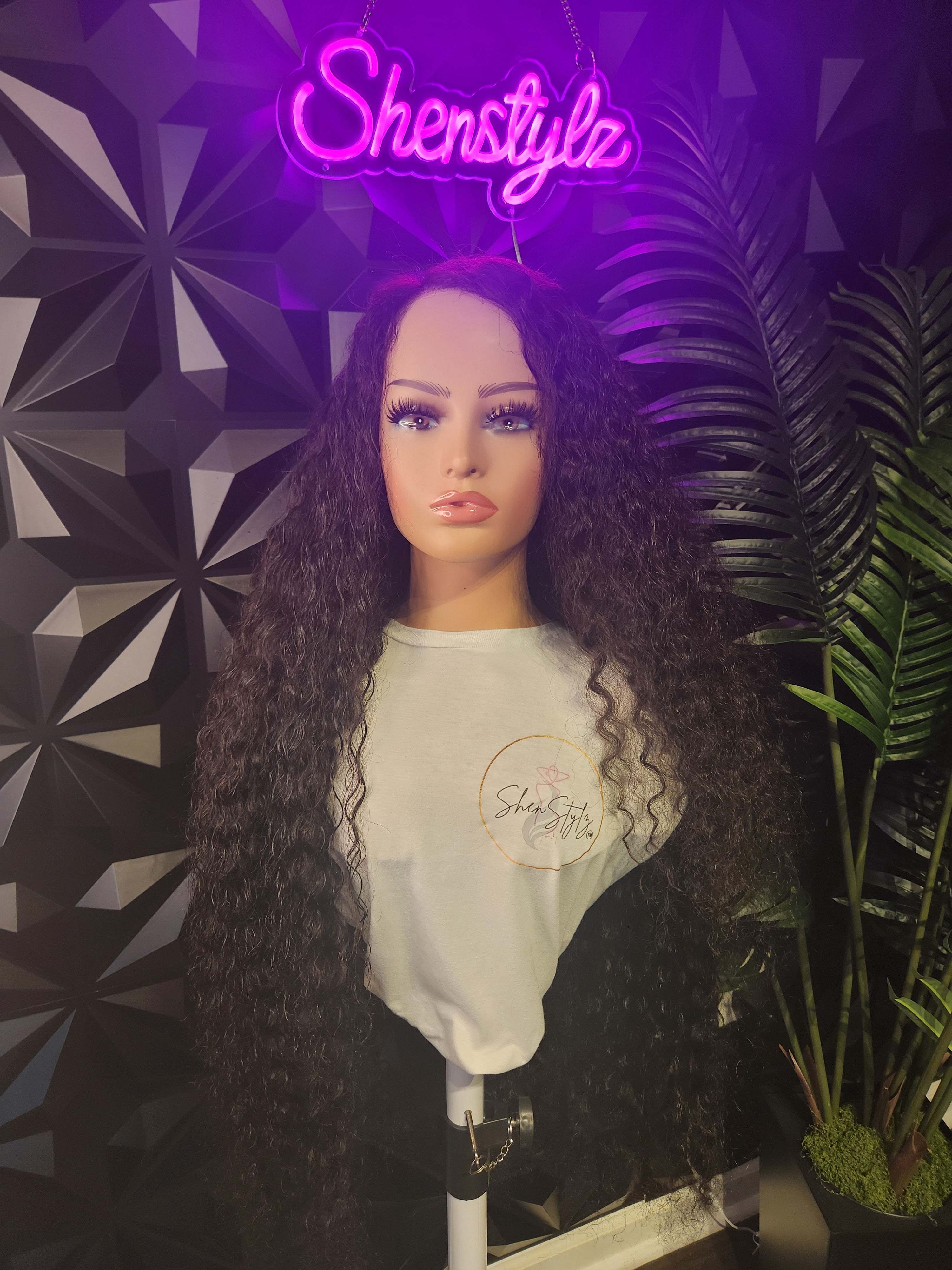 Amina- Water Wave Curl, 13x6 HD Lace Frontal Wig, 180% Density