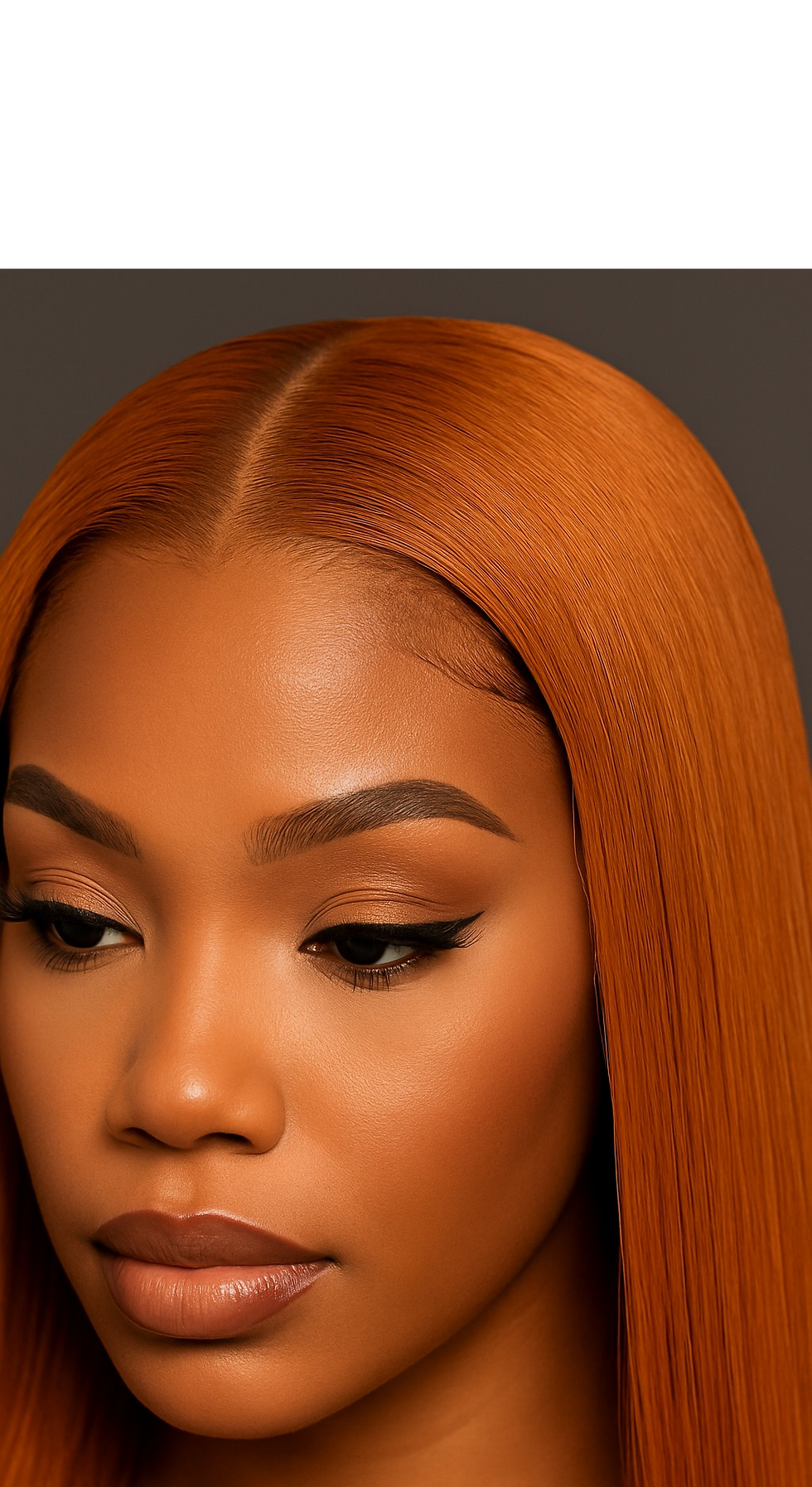 Thumbnail: Cinnamon Flame – Raw Human Hair Ginger Straight HD 13x4 Frontal Wig