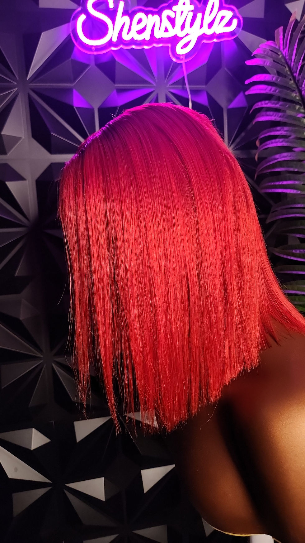 Thumbnail: Sheba- Red Bob Wig, 13x4 Transparent Lace Frontal, 180% Density