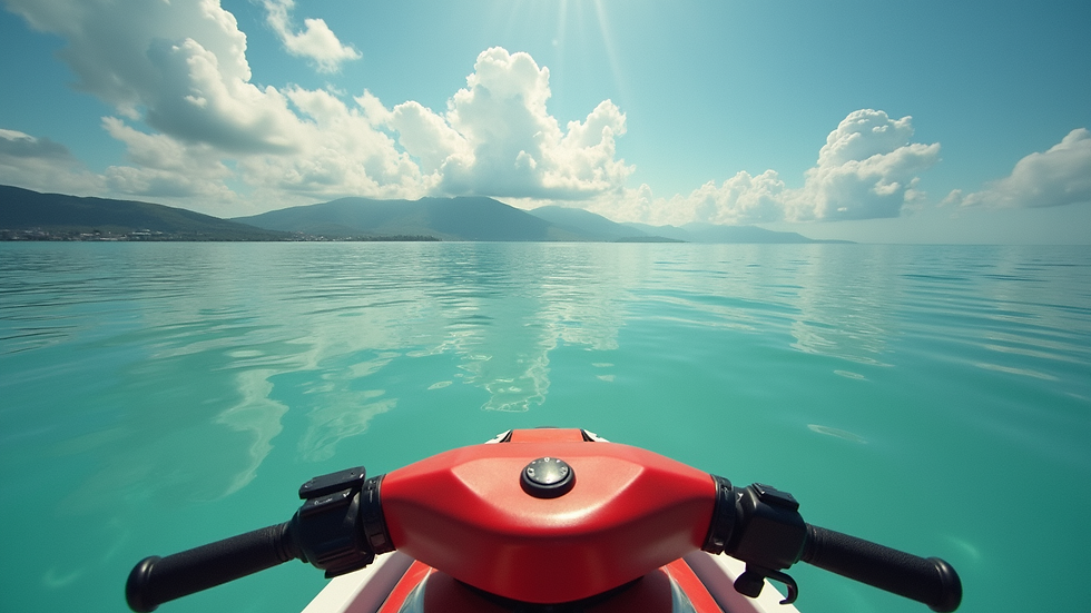 Eye-level view of a personal watercraft ready for a day on the water