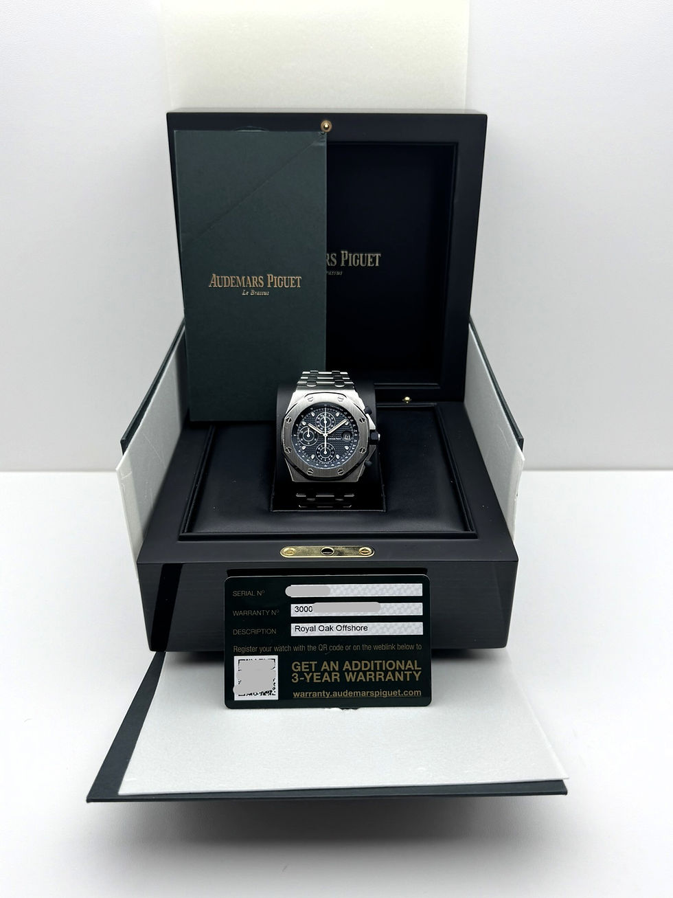 Thumbnail: Audemars Piguet Royal Oak Offshore Chrono 42mm Blue Dial 26237ST - Full Set 2018