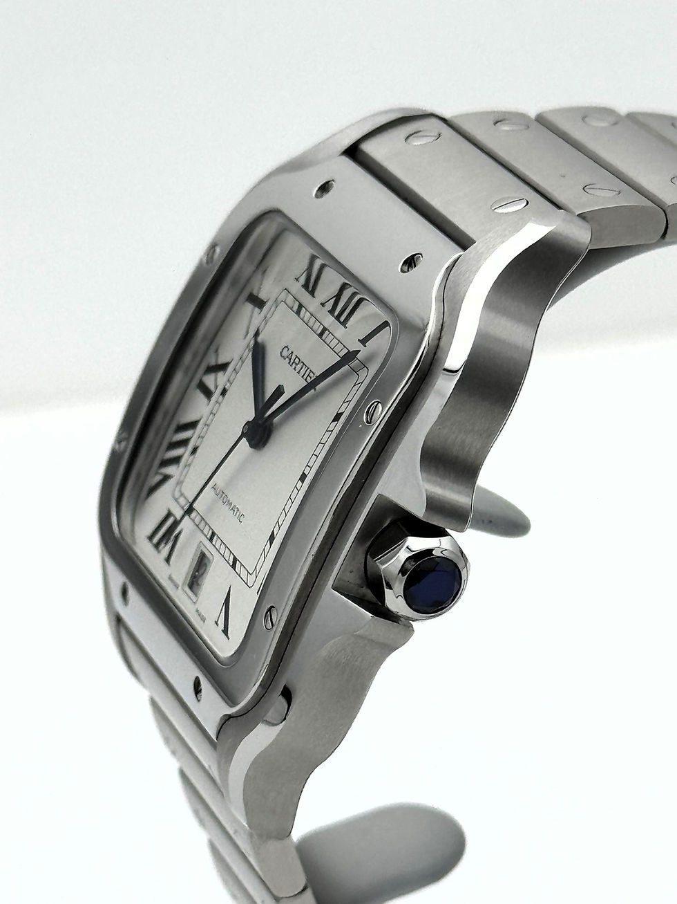 Thumbnail: Cartier Santos WSSA0018 White dial 39,8mm Stainless Steel - 2024