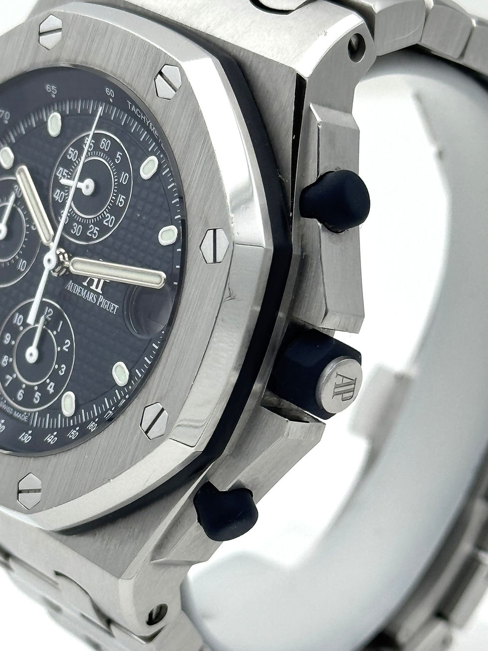 Thumbnail: Audemars Piguet Royal Oak Offshore Chrono 42mm Blue Dial 26237ST - Full Set 2018