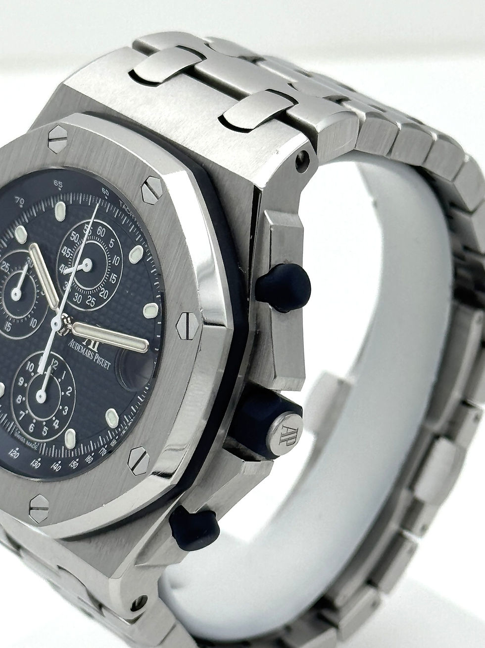 Thumbnail: Audemars Piguet Royal Oak Offshore Chrono 42mm Blue Dial 26237ST - Full Set 2018