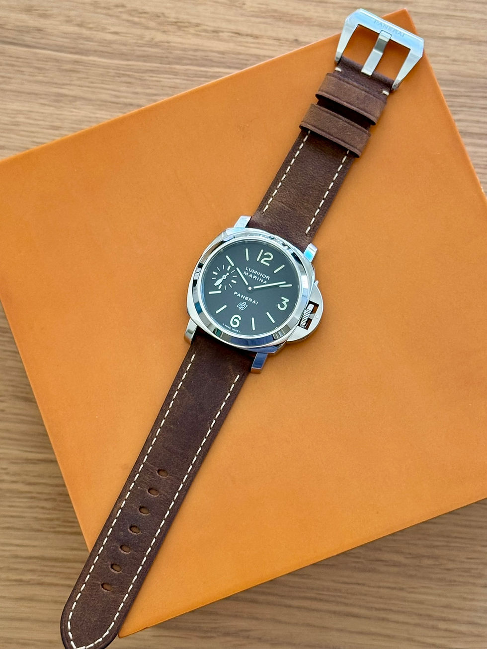 Thumbnail: Pre-owned Panerai Luminor Marina PAM01005 for sale in Switzerland – Waltana