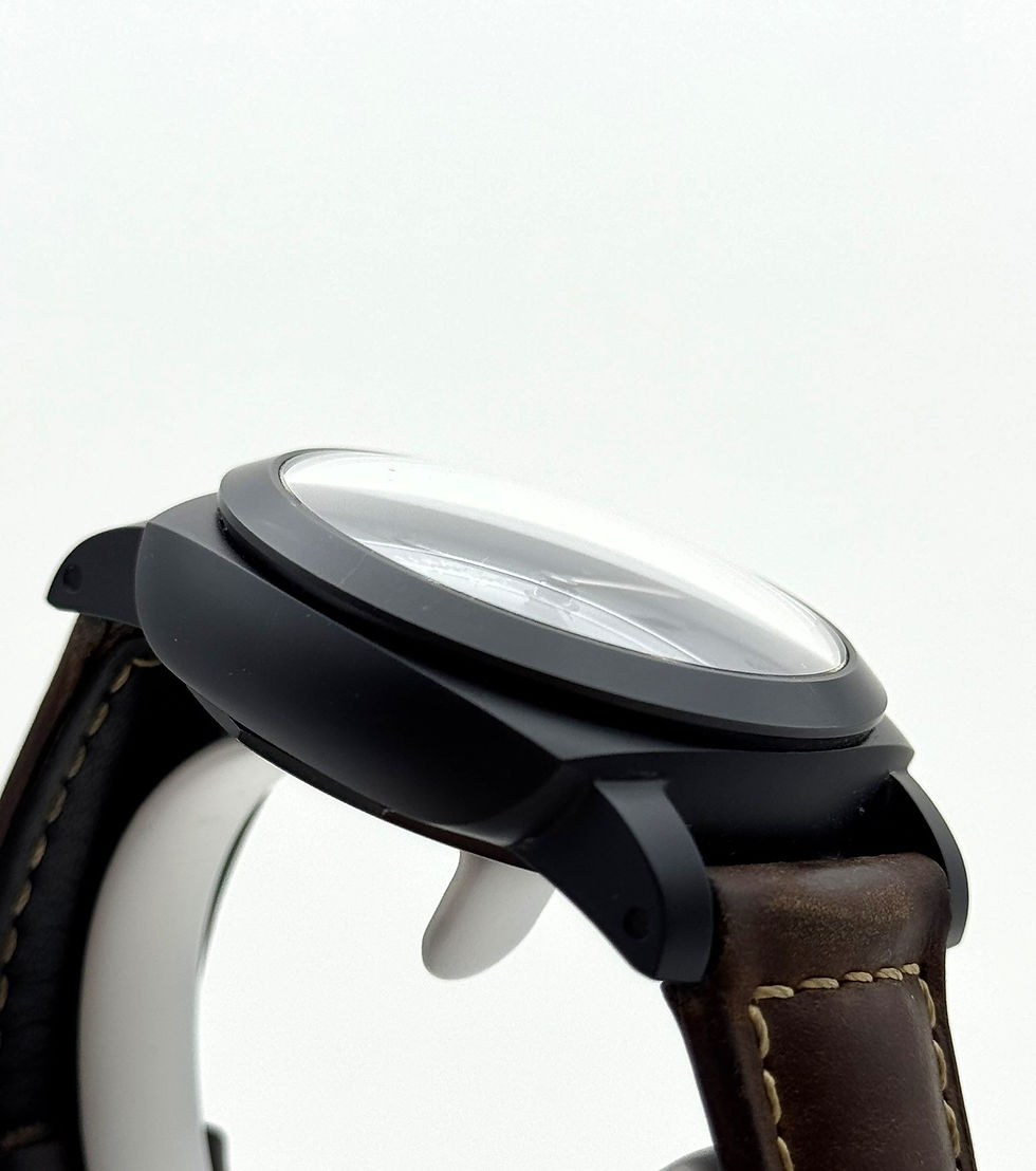 Thumbnail: Panerai Luminor 1950 GMT Black Ceramic PAM00441 new leather strap & rubber  2013