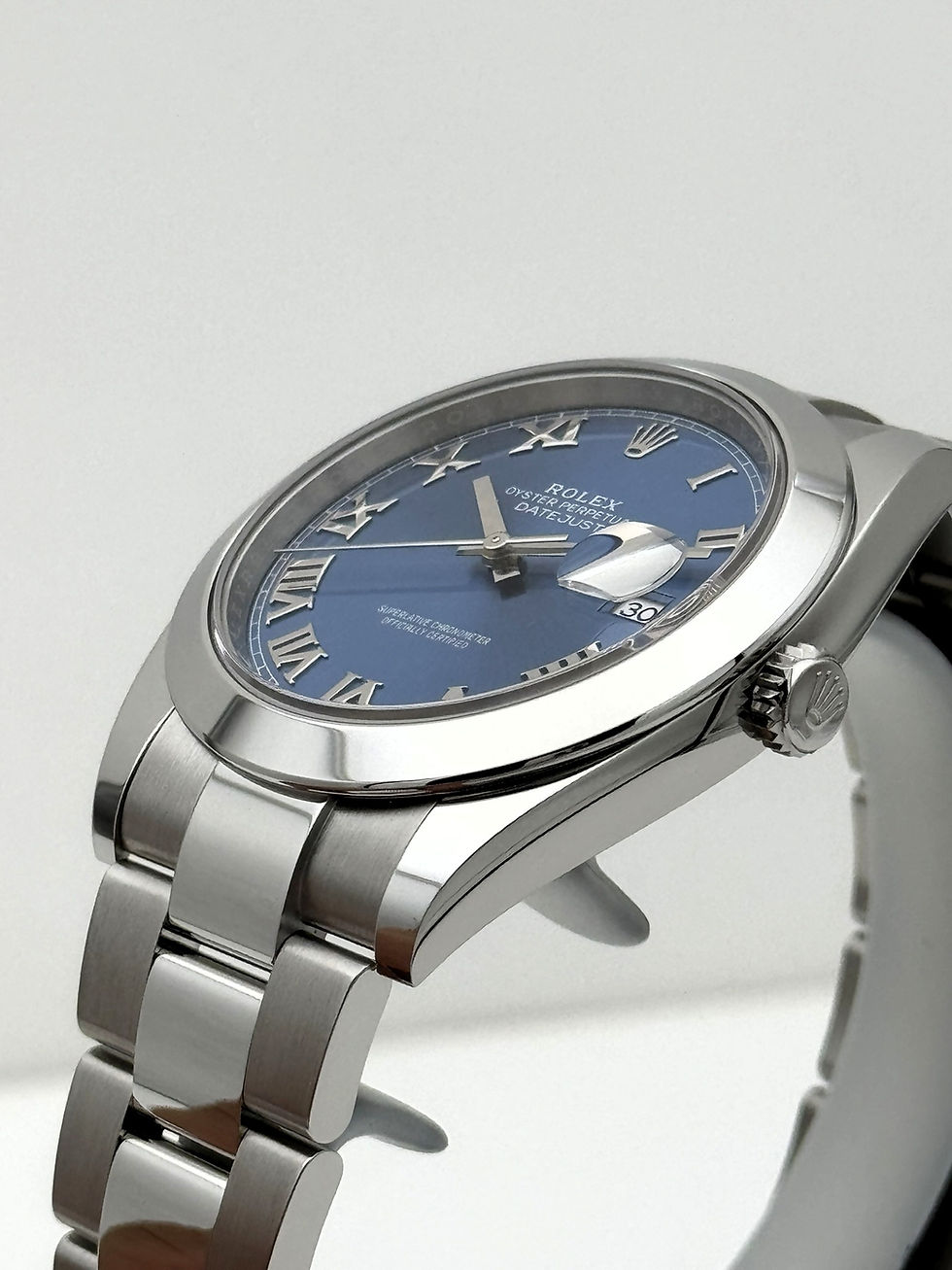 Thumbnail: Rolex Date just 41 azzurro blue 126300 Excellent condition - Full Set March 2026