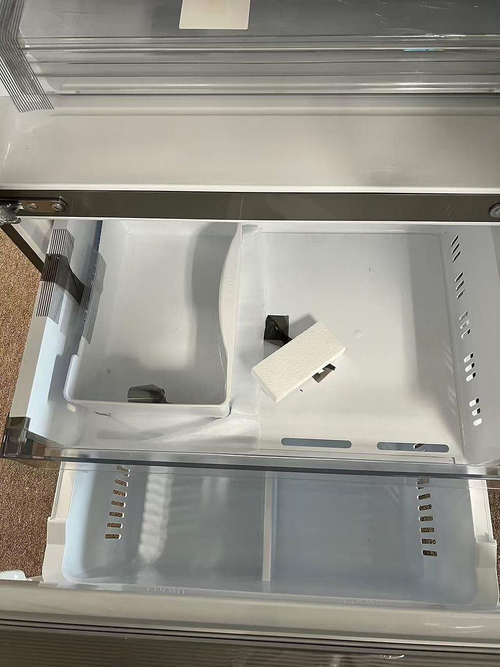 Thumbnail: 33 in. W 25 cu. ft. SMART Standard Depth French Door Refrigerator in Print Proof