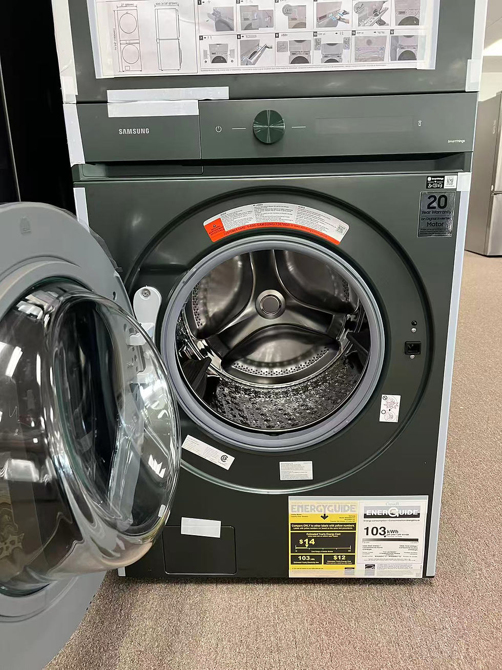Thumbnail: Bespoke 5.3 cu. ft. AI Laundry Hub™ Ultra Capacity Single Unit Washer with AI Op