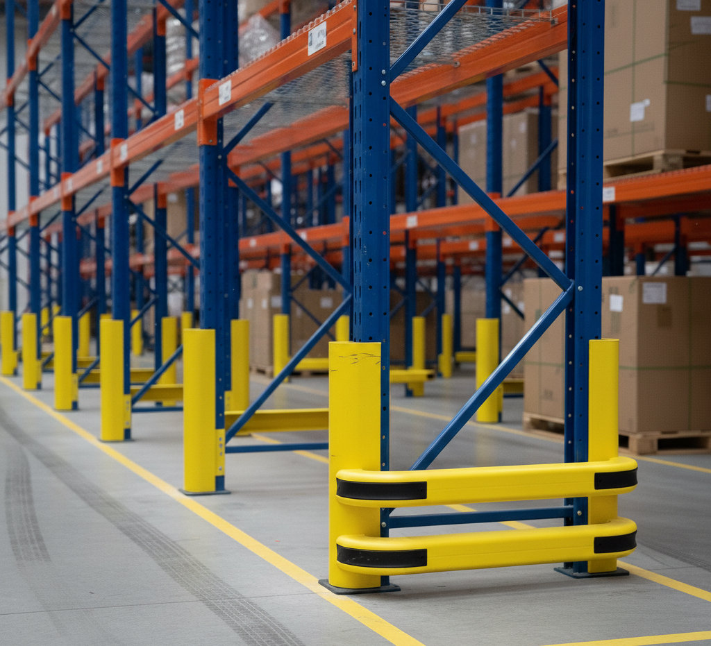 Pallet Racking Saftey Rails Pallet Racking Safety Accessories | Pallet Rack Supply Atlanta, GA
