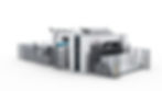 Rendering of a complete winder system solution with safety cage surrounding the equipment