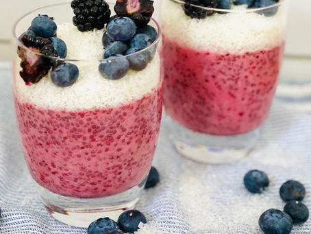 Red, White & Blue Chia Pudding