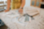 A picture of color swatches and samples for design updates