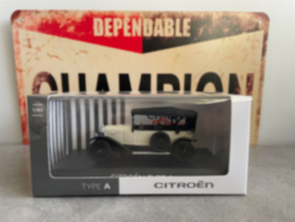 Voiture miniature CITROEN A1919 - beige noir - 1/43