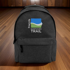 Backpack with embroidered corporate logo