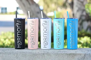 Tall Slim Tumblers with Large Engraved Logo