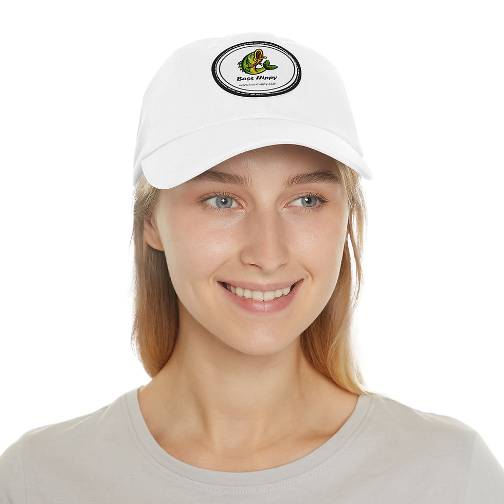 Thumbnail: Dad Hat with Leather Patch (Round)