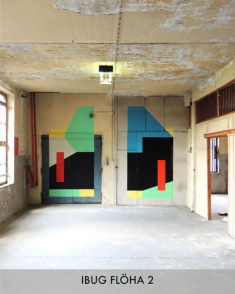 Studio OFFBEAT - Michael Hennings Mural IBUG Flöha Aufzugswand