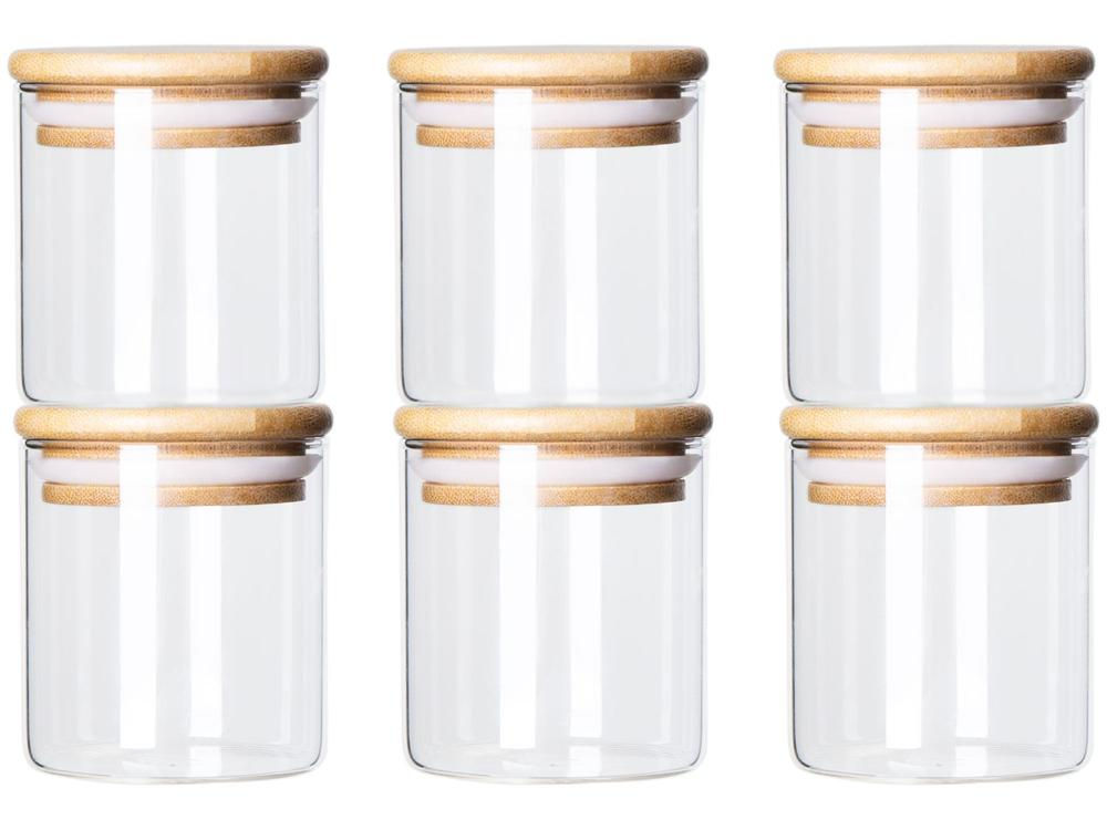 Jogo de Potes de Vidro Brinox 180ml Ekko Lock & Stock – Kit com 6 Peças