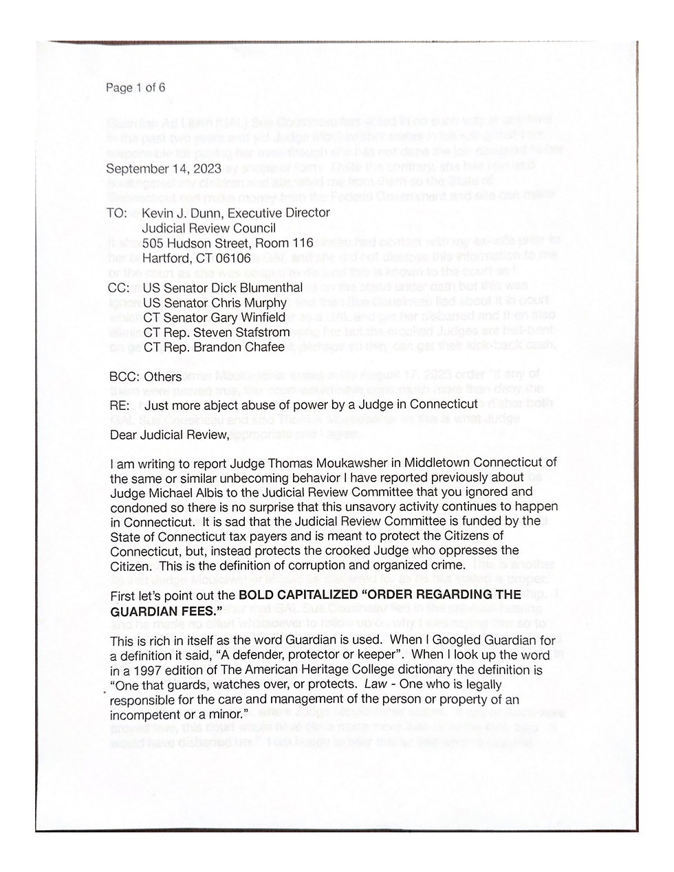 Abuse of Power by a Judge? Say it Ain't So in CT!