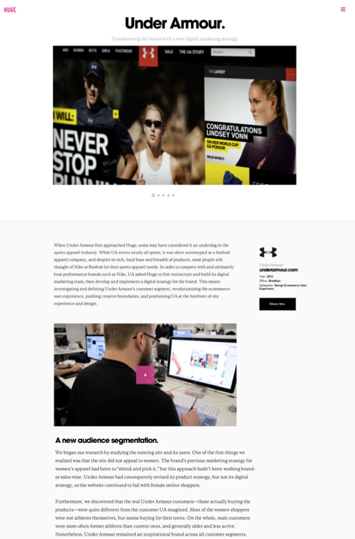 web portfolio HUGE