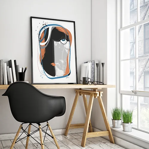 Neutral Face Modern Abstract Neutral Colors Wall Art Gallery Wall