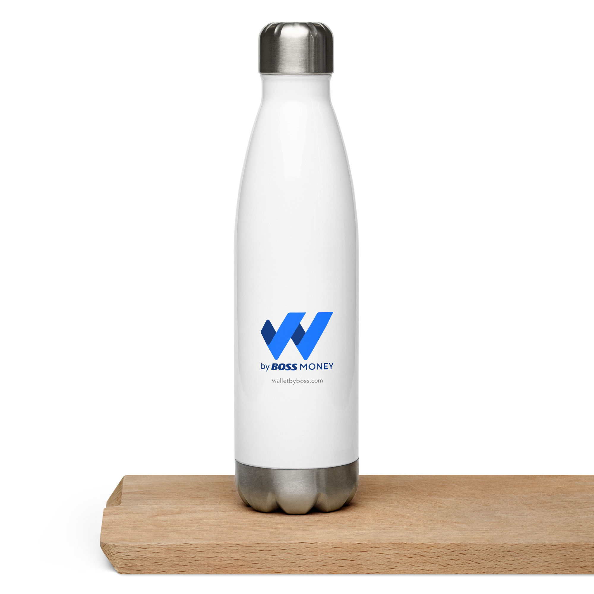 Banking Services for Everyone Stainless Steel Water Bottle - White