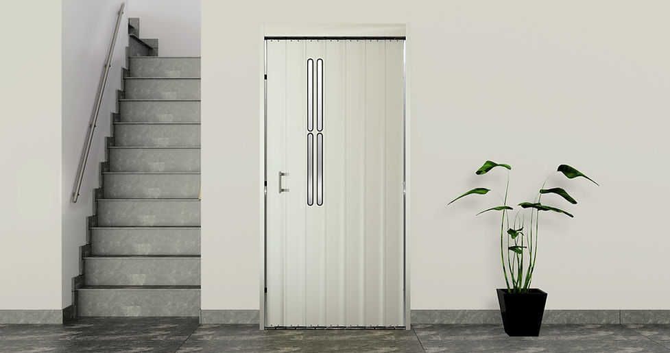 Puerta plegadiza de aluminio anodizado e