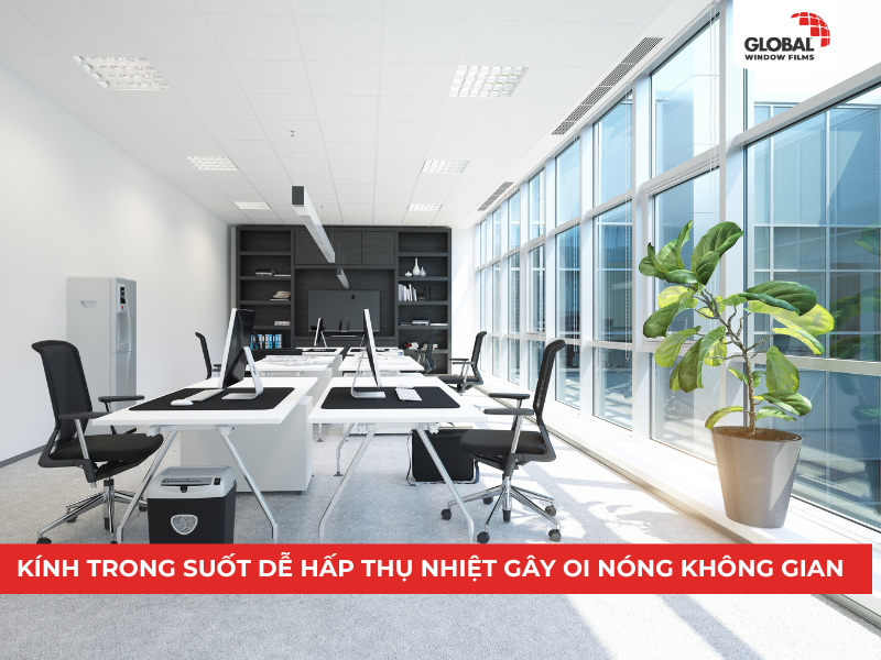 Dán kính văn phòng chống nắng nóng